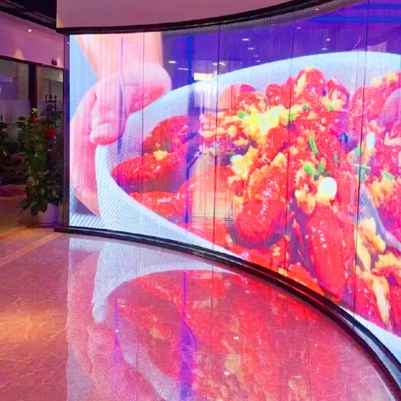 P5 P6 P8 P10 Pantalla Flexible Transparente Led HD Transparent Self Adhesive Led Film Screen For Creative Advertising Display