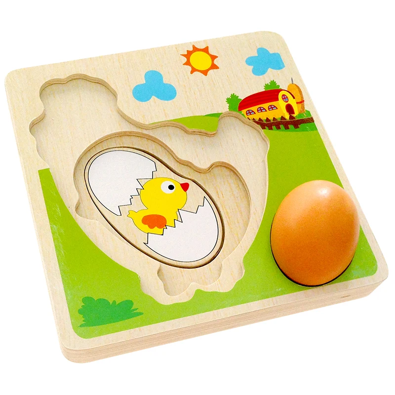 Kids Educational Toys Montessori Early Chick Hen Growing Egg Laying Process Puzzle Jigsaw Kindergarten Preschool Education