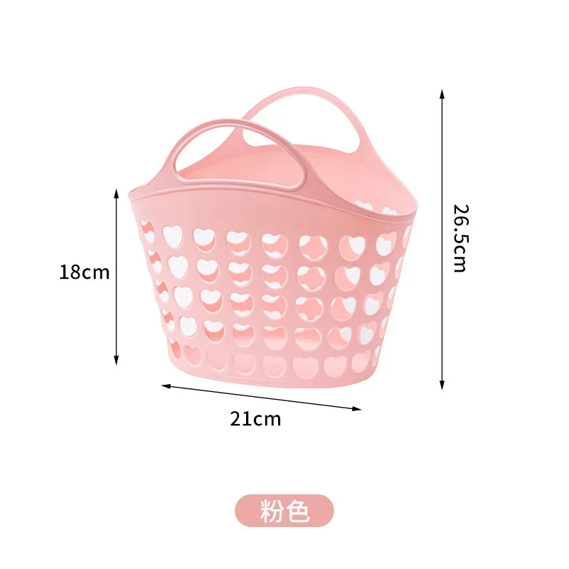 Factory Price  Plastic Durable PP Hollow Storage Basket Bag Shopping Handbag With Handle For Home Use