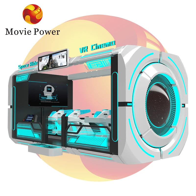 MoviePower 4 Players Full Motion VR Roller Coaster Simulator Virtual Reality Flight Games Simulator Virtual Game