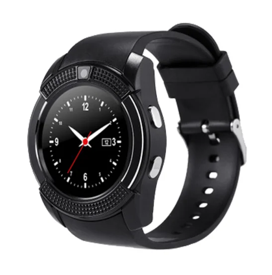 Aybor Boys Choice Dream V8 Black Smart Watch Phone Camera With Sim Card And Camera Waths Smartwatch For Men Women