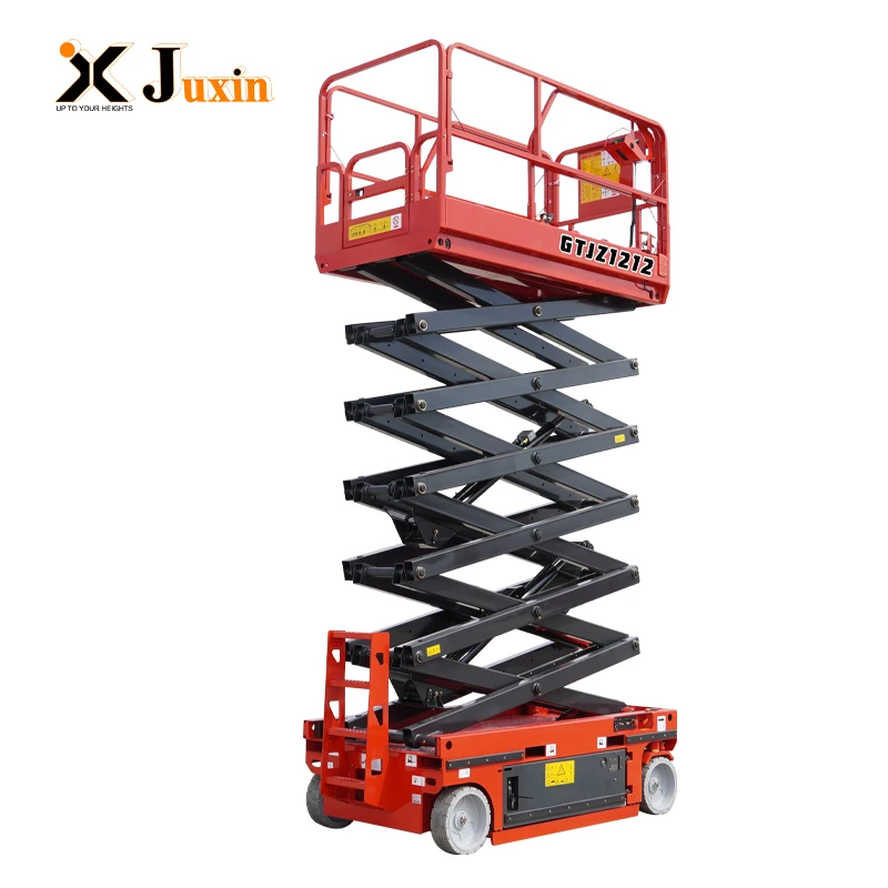 Scissors-fork hydraulic lifting platform for outdoor maintenance of fully self-propelled elevator aerial work vehicle