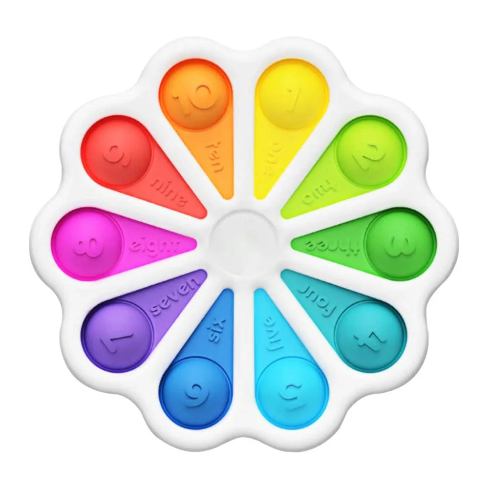 Push Pop Fidget Spinner Popping Bubble Fidget Spinner Simple Dimple Fidget Toy Hand Spinner Anxiety Toys Stress Relief Reducer