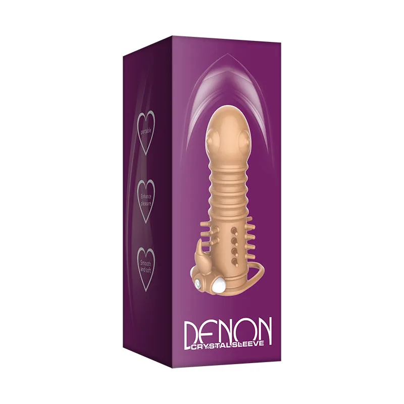 Transparent skin Single vibration crystal silicone condom for male