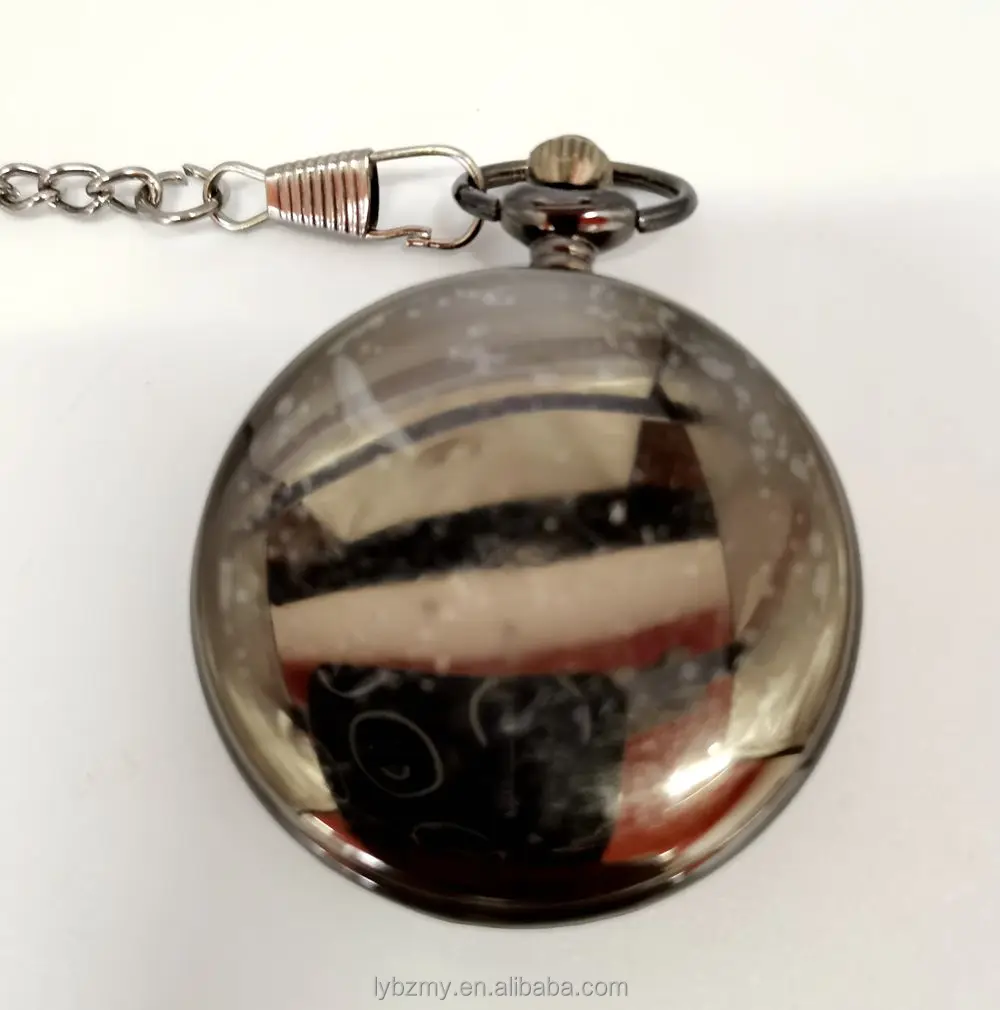 Fashion Vintage Quartz Double Face Polished Smooth Pocket Watch