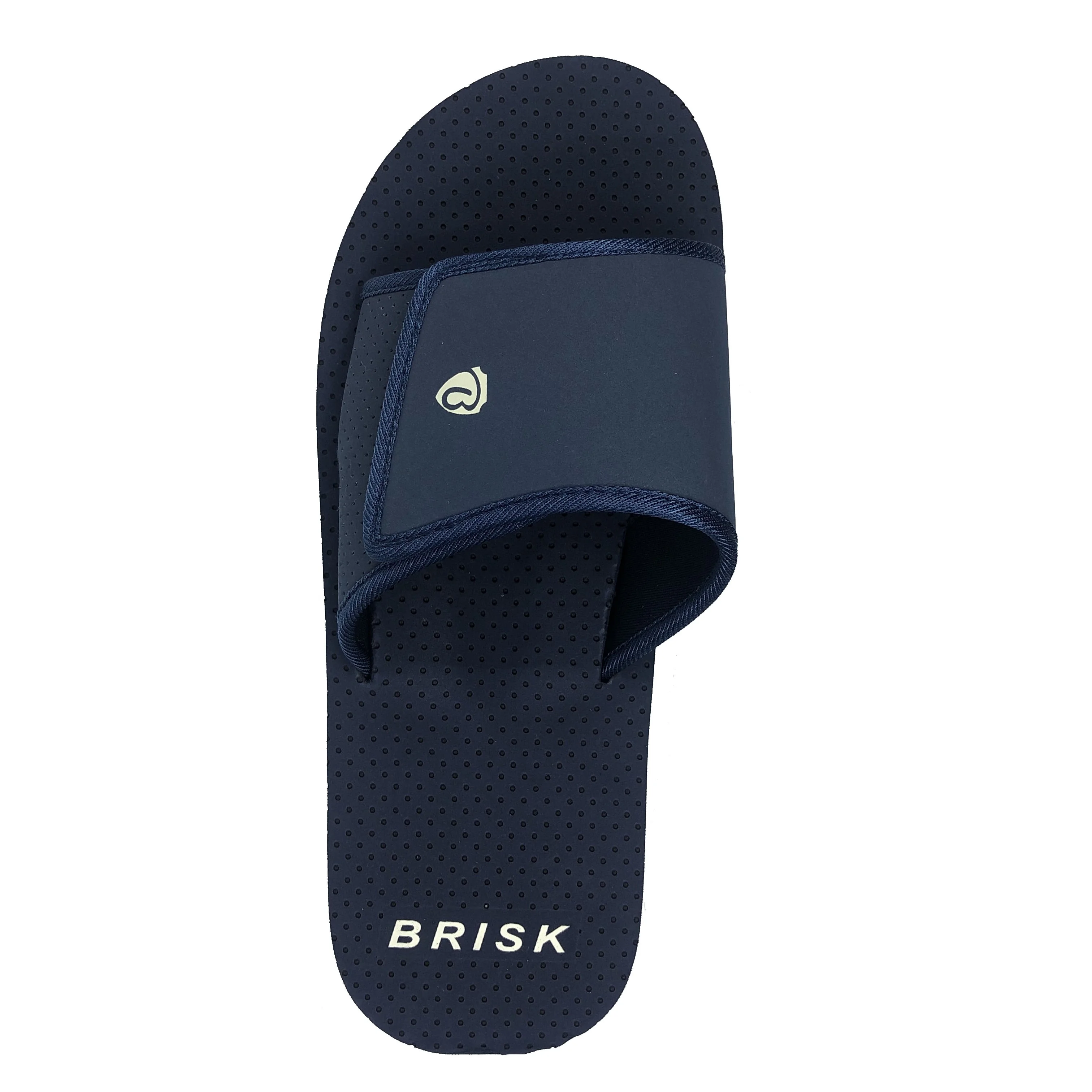 Super soft flat footwear adjustable navy upper sandals fashion shoes men slides slippers.
