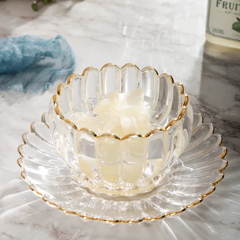 New Creative Glass Bowl Exquisite Transparent Bowl Tableware Set