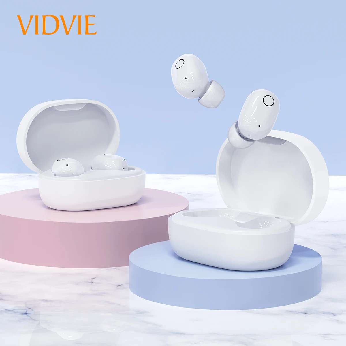 VIDVIE Mini Earphone TWS Headset Deep Bass Stereo Earbud Touch Control, Pocket Portable Wireless Headphone