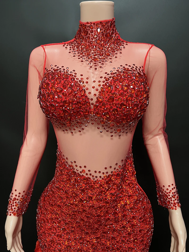 Novance Y2113-TW Wedding Dresses 2024 New Arrivals Red Sexy Prom Dresses Ball Gown Glitter Luxury Womens Wholesale Clothing