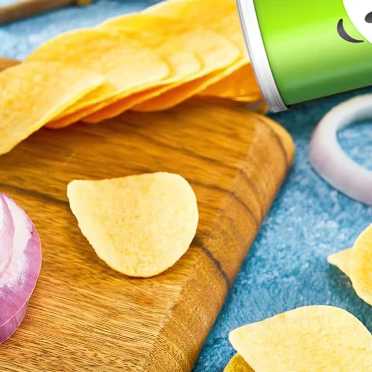 Chinese potato chips exotic healthy vegetable snacks seamoss potato flakes canned wholesale spicy chips snacks 110g