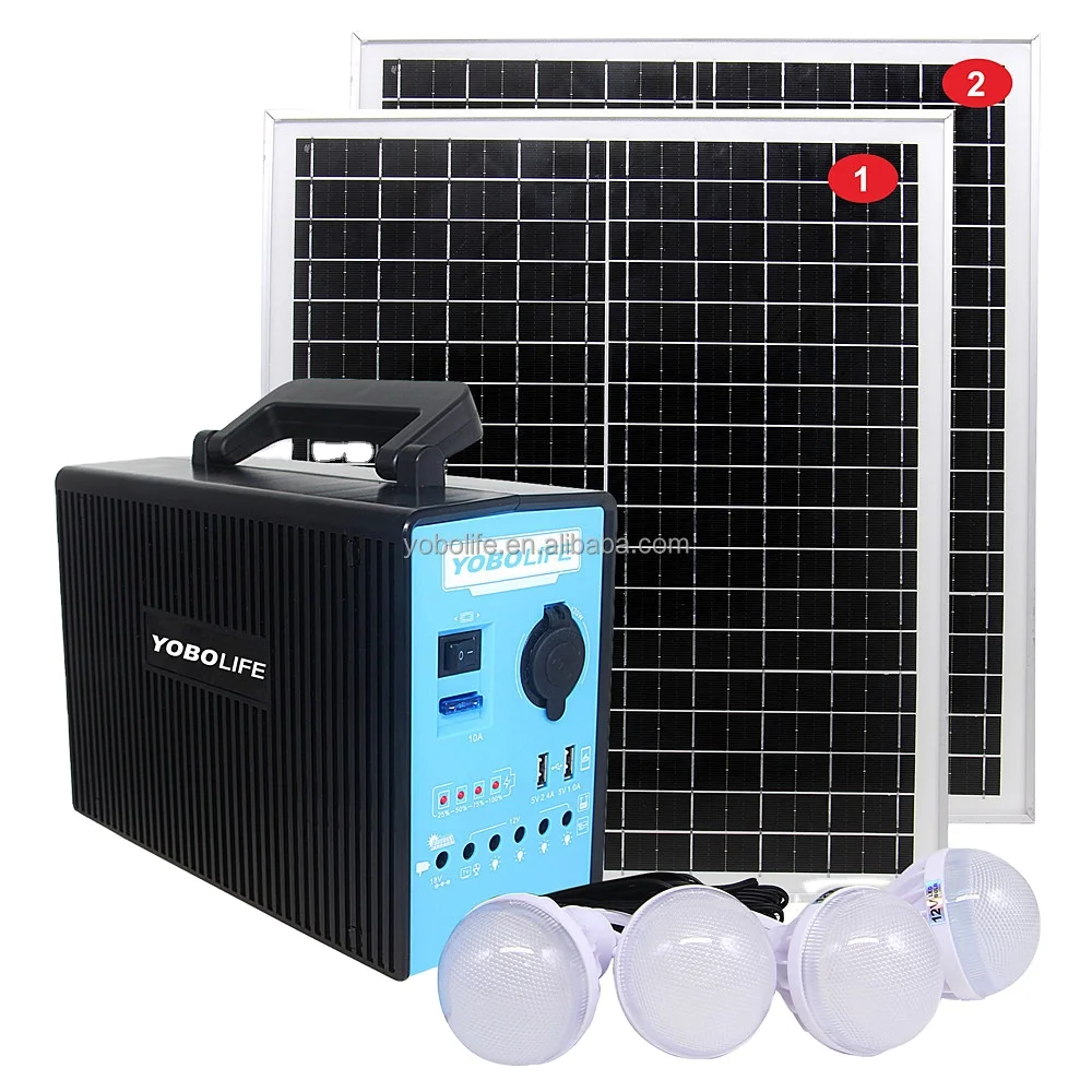 LM-9017 Portable Solar Camping System With Car Charger 50000mAh Home Solar Lighting System Solar Charging Support DC 12V TV&Fan