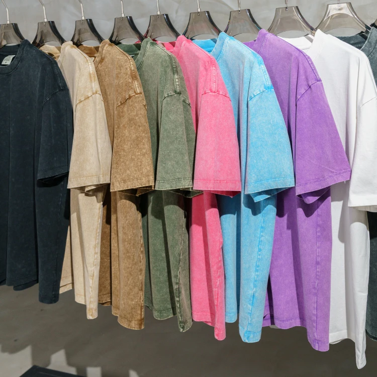 Высококачественный бесплатный образец уличной одежды большого размера на заказ тяжелые винтажные футболки для кислотной стирки от производителя OEM