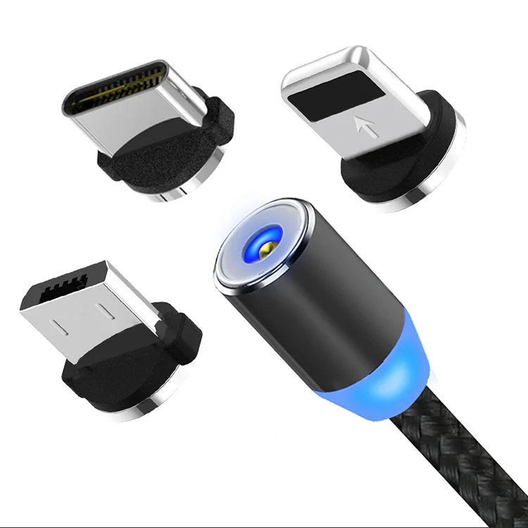 AORAX FREE shipping ready stocks micro usb type c 8 pin magnetic charging cable for iphone huawei samsung magnetic cable