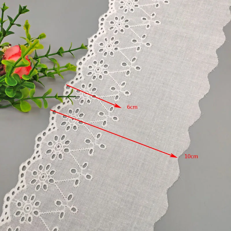 wholesale white Cotton Embroidery Lace Trim water soluble milk lace For Dress Skirt Neckline Bedding Decoration Accessories