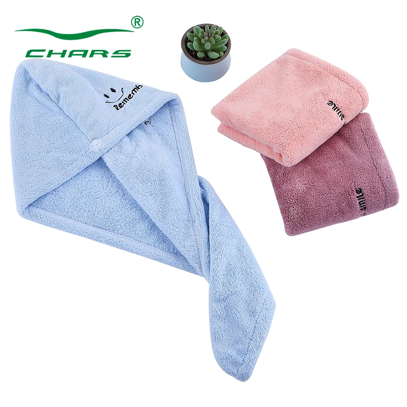 Wholesale Women Magic Microfiber Bath Hair Towel Turban Girls Dry Hat Cap Quick Dry Hair towel