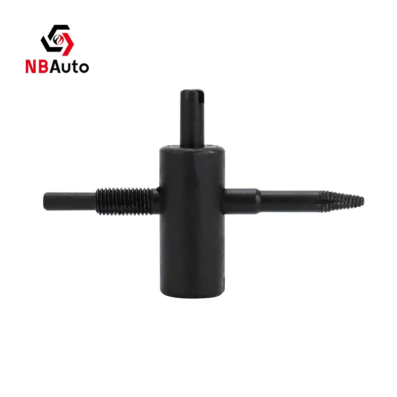 NBAuto Tire Valve Repair Tool Valve Core Remover Four Way Car Tire Valve Stem Core Tool Bike Truck Tyre Plug Core Screwdriver