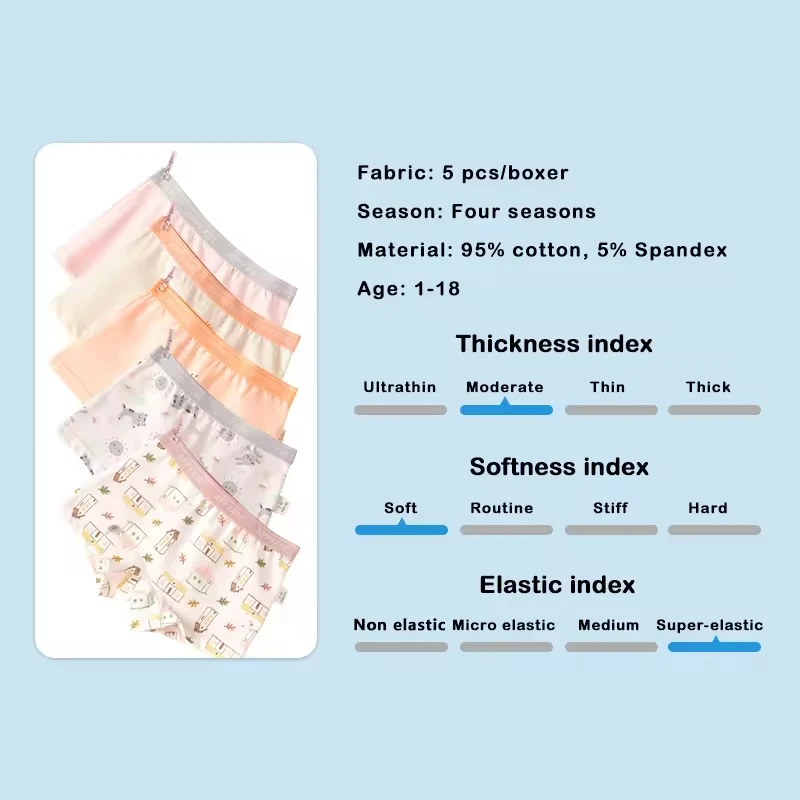 Comfortable cotton cute breathable high quality girls briefs beautiful underwear for teenager girl