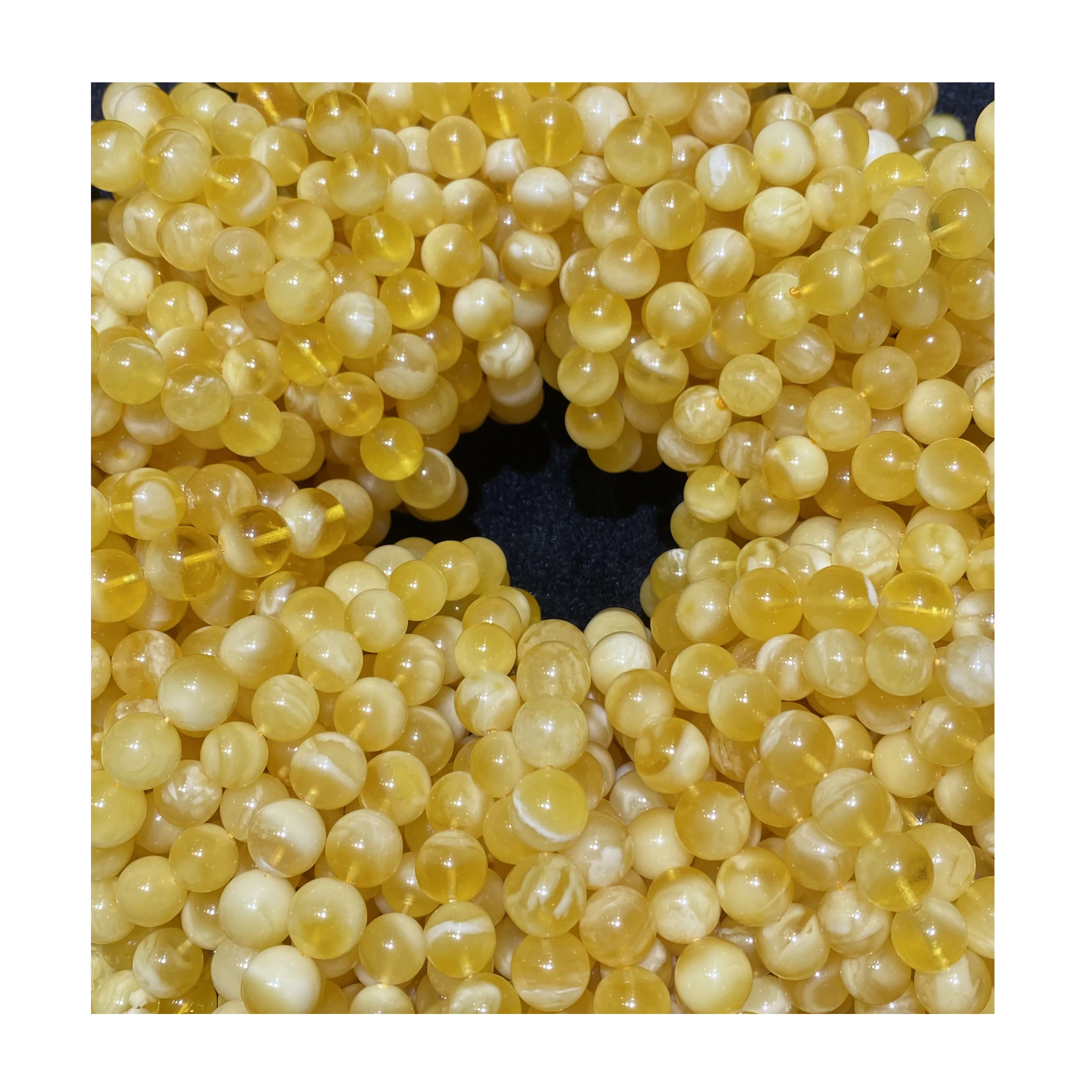 The factory exports 100% Natural Baltic Russian amber 10-12mm round bead Amber Bracelet Muslim prayer bead necklace