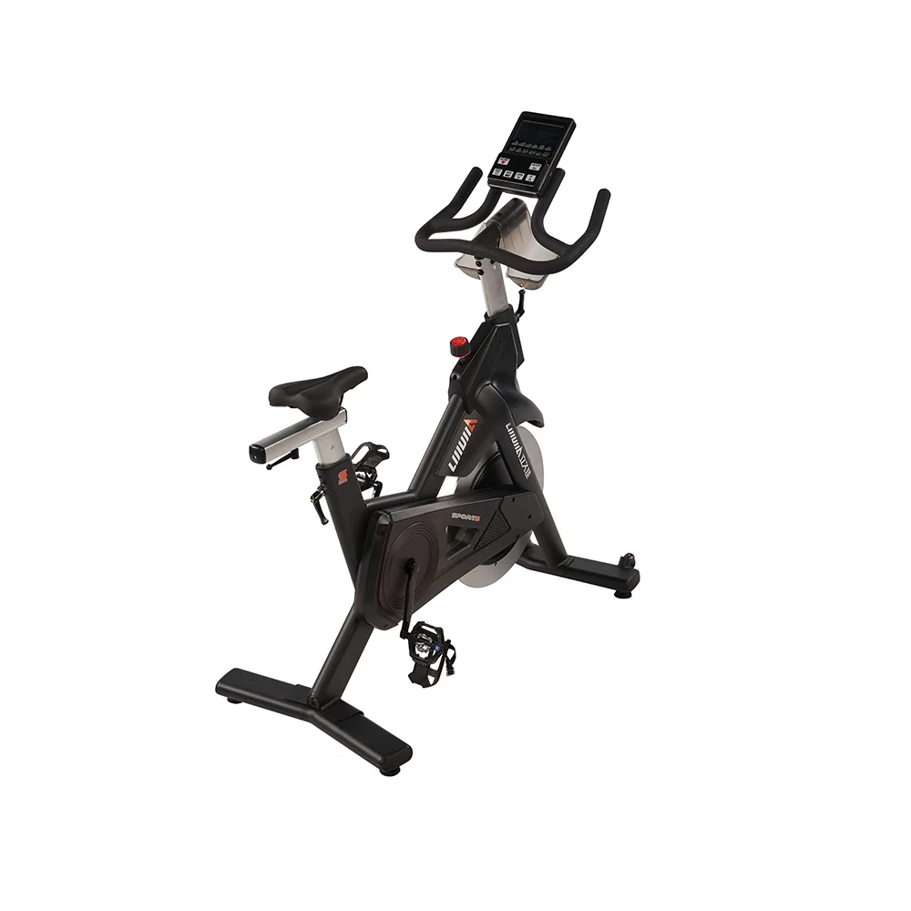 LIJIUJIA  Home Use Fitness Gym Bodybuilding Motorized Magnetic Spin Bike with Wheel