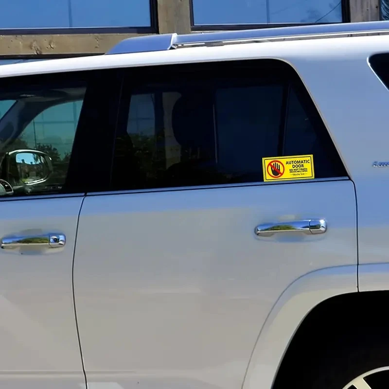 Top Label Automatic Door Window Sign Stickers Caution Sign Car Stickers for Van Taxi Ride Vehicles
