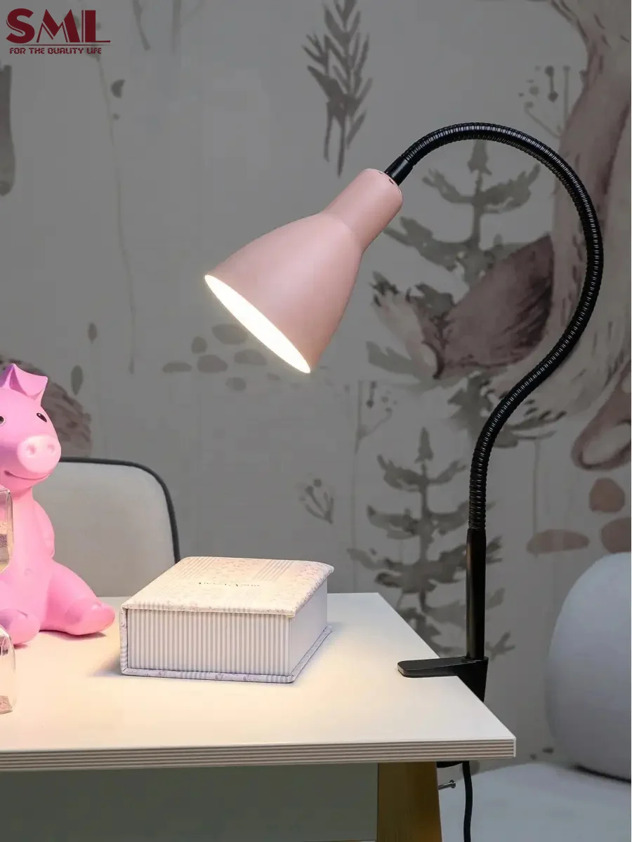 SML Creativity Iron light Adjustable Clip light online switch on/off Reading lamp