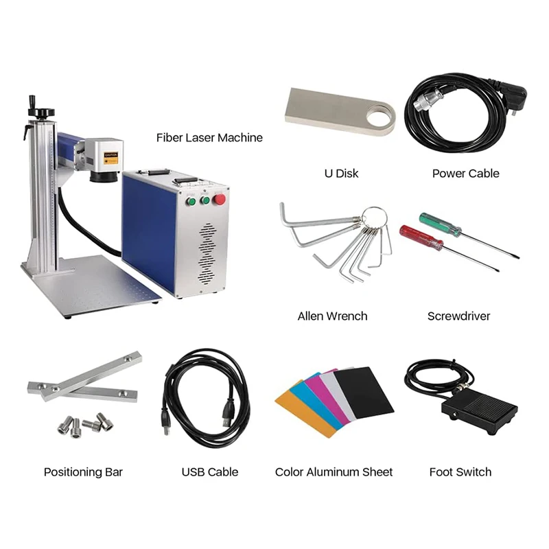 20w/30w/50w/70w/100w fiber laser marking machine price fiber laser engraver laser marker on metal