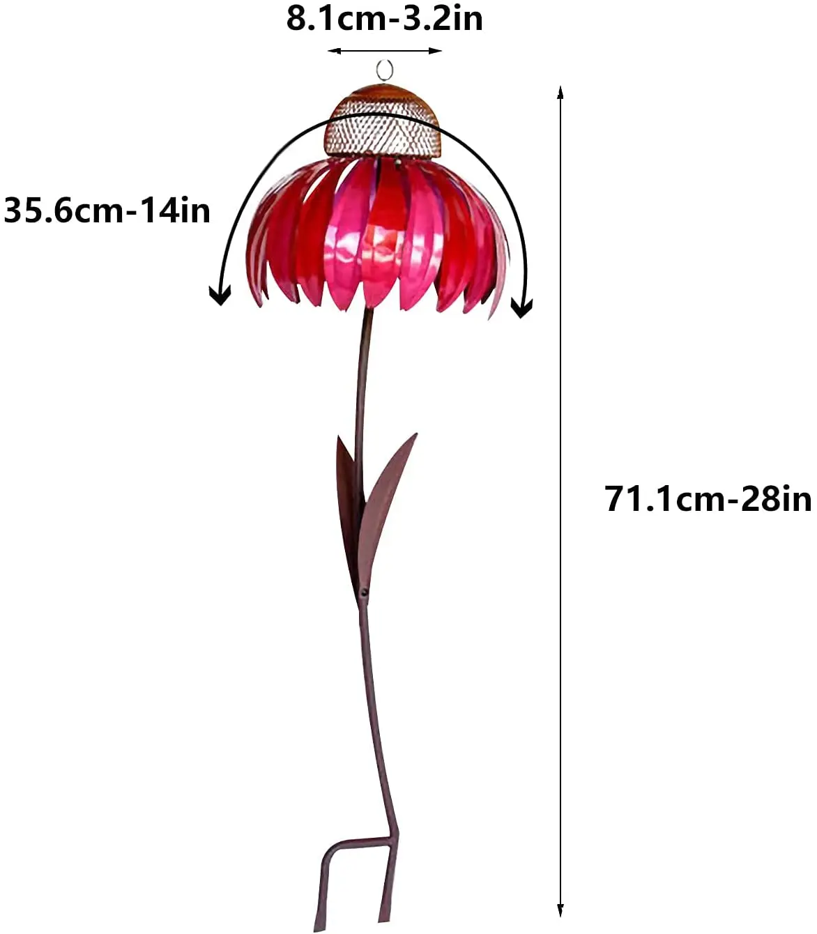  Кормушка Coneflower для птиц металлическая Для Колибри устойчивая к ржавчине с пищевой чашей декоративная подставка