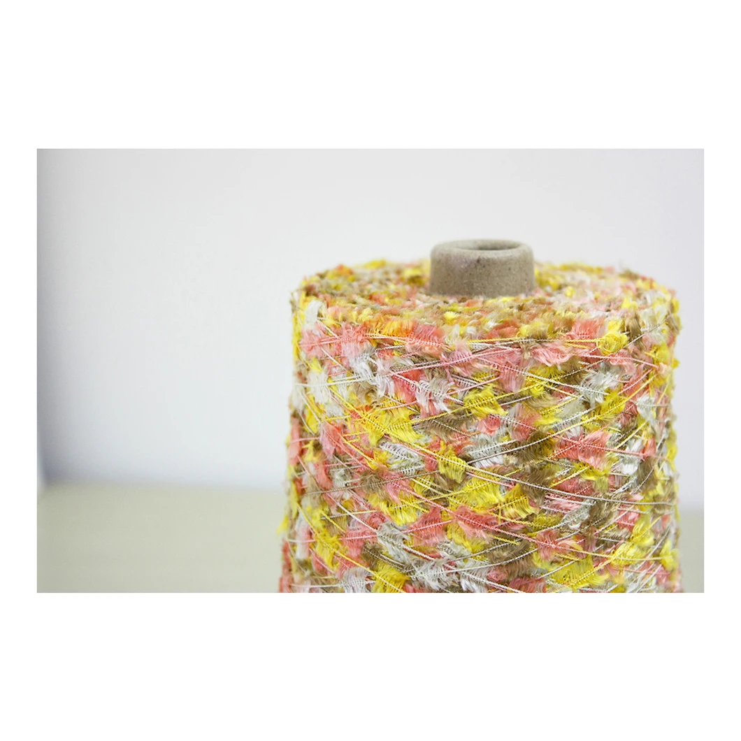 Lovely gradation color flag synthetic fiber whole fancy knitting yarn prices