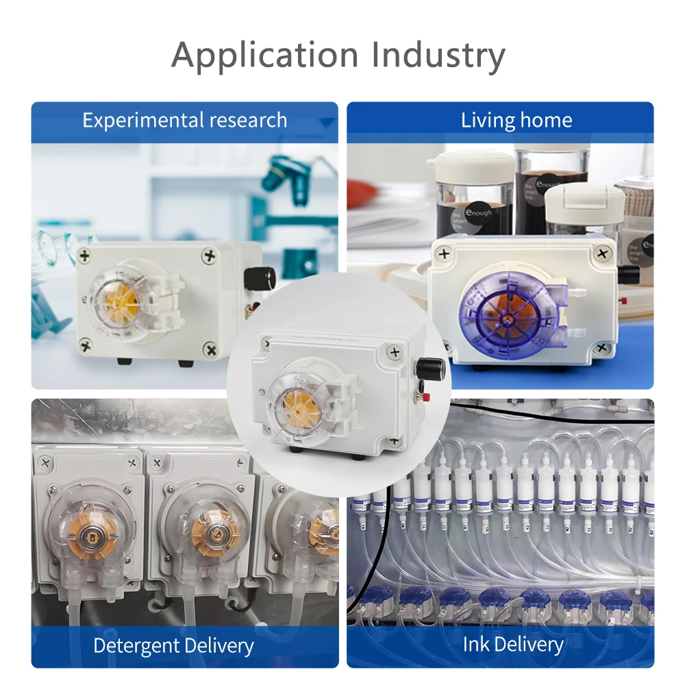 JIHPUMP Manufacturer 24V  Stepper Liquid Filling Machine Peristaltic Pumps for Chemicals Detergent Food Dispensing