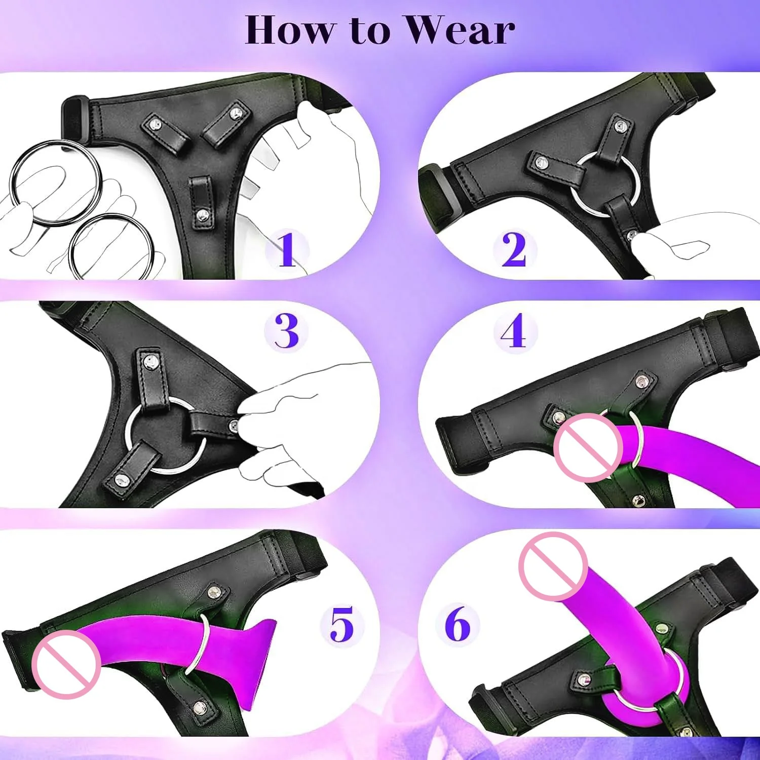 ZWFUN 7 Inch Realistic Silicone Anal Dildo Strap-on Dildo Adult Sex Toys Wearable Strap On Dildo Sex Toy for Men Women Couples