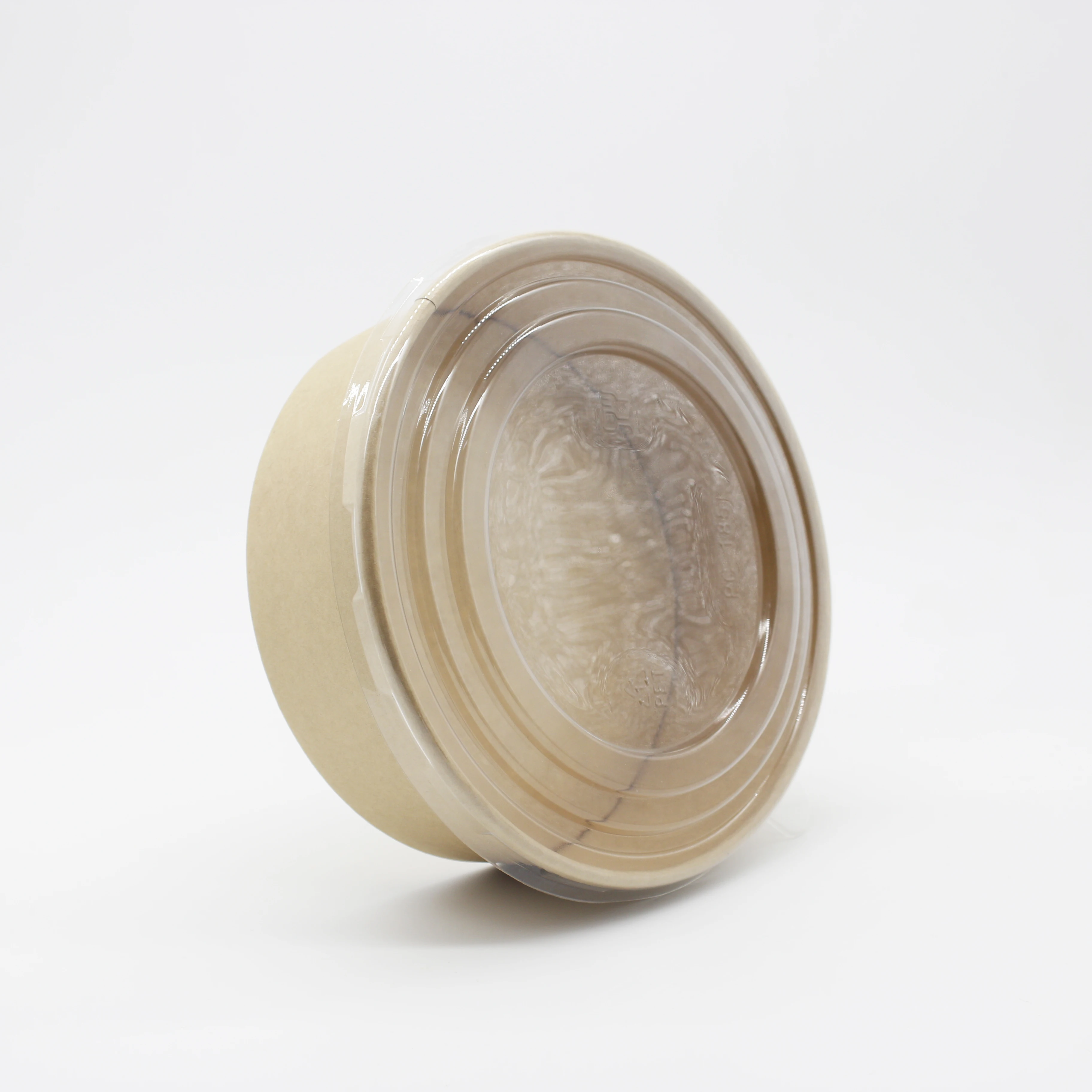 Изготовленная на заказ Экологически чистая биоразлагаемая миска для салата из крафт-бумаги с крышкой