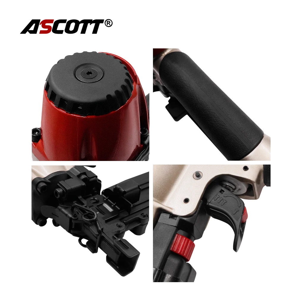 Industrial DIY 16GA 25-51MM Pneumatic Stapler Gun N851 Air Stapler Electric Power Source 1-Year Roofing Decking Furniture Frames