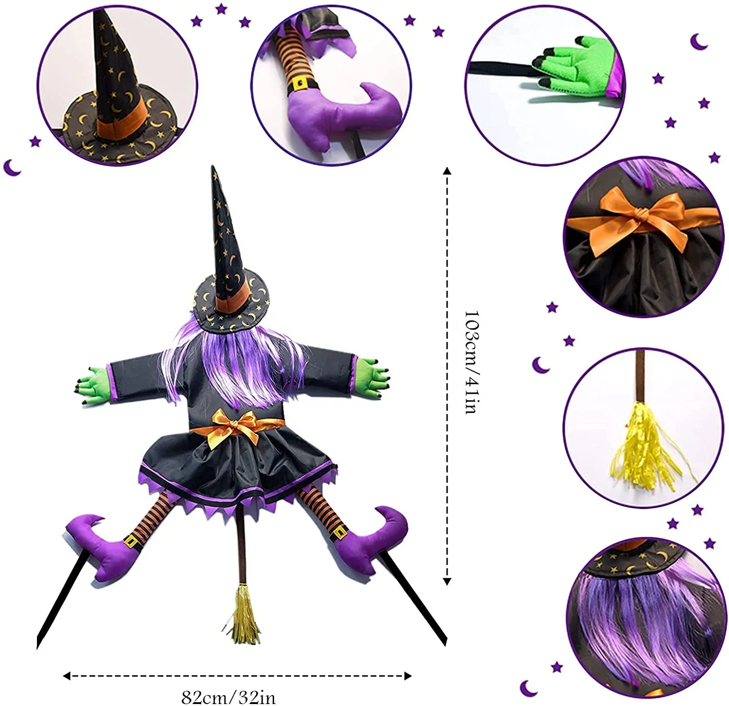 Ready to ship cheap promotion crashing witch into tree