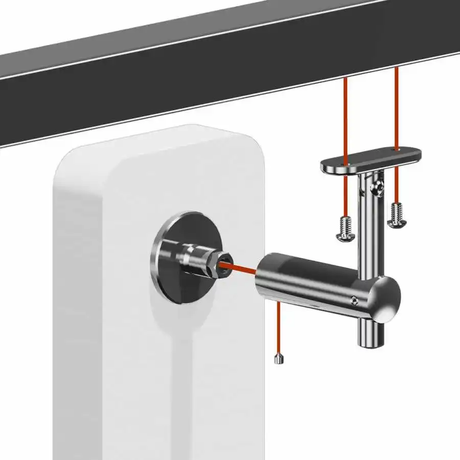 Aleader Balustrade Handrails Glass Fittings Stainless Steel Stain Brushed Wall Mounted Connected Handrail Brackets