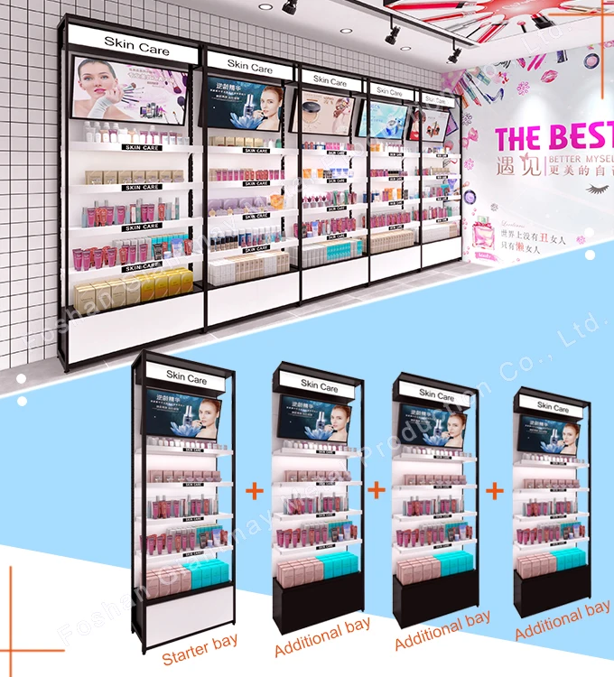 Giantmay OEM Makeup Nail Polish Display Stand Cosmetic Shelves for Shops