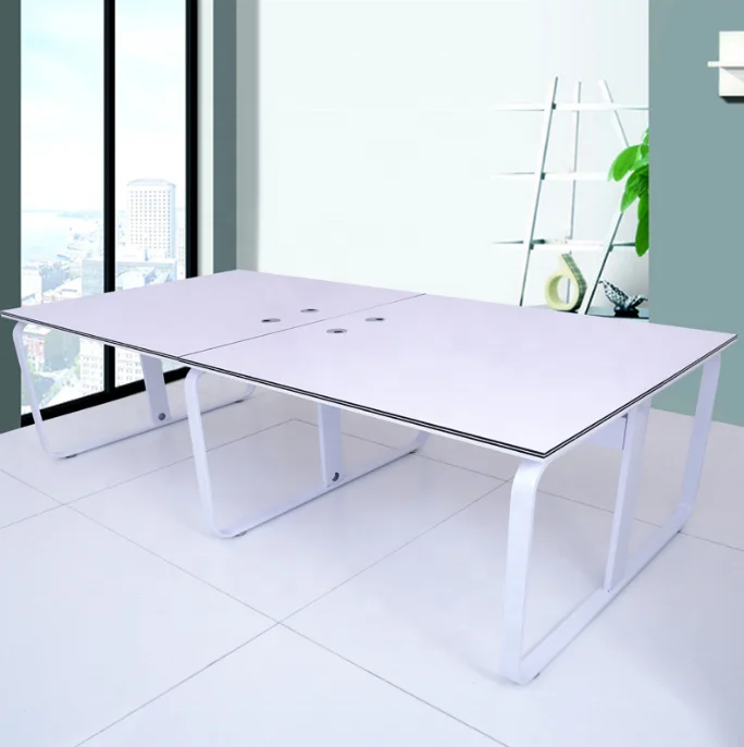 Modern panel wooden customized with drawer glass 4 6 2 people seater partition staff furniture color office workstation desk