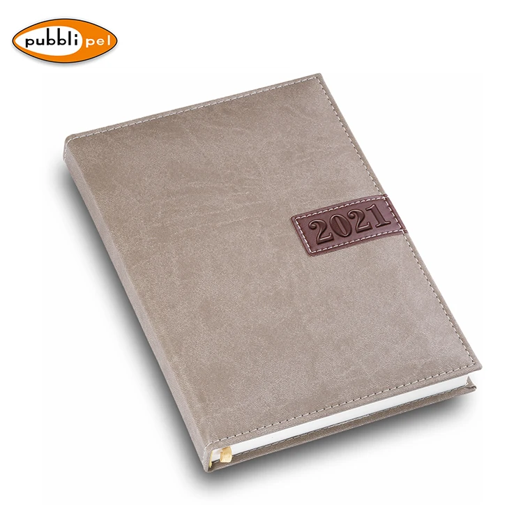 
High End Luxury Italian Office Corporate Agendas Diary A5 Custom PU Leather Agenda Wholesale Custom Embossed PU Leather A5 Diary 