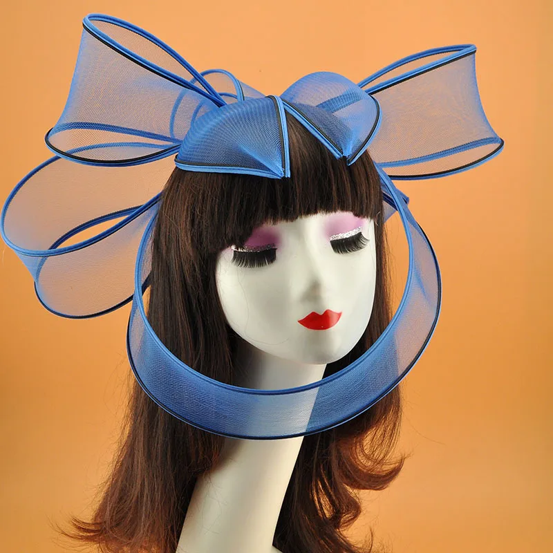 Hot hat Fascinators African Ladies wedding hats Femme women mesh fashion fascinator