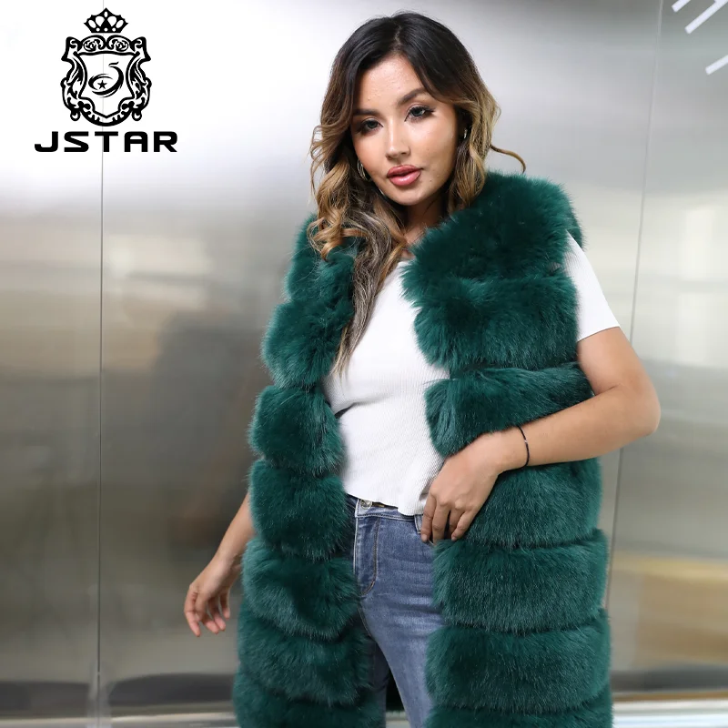 Plus size fluffy luxury faux fur vest for ladies winter women long faux fur vest 2022