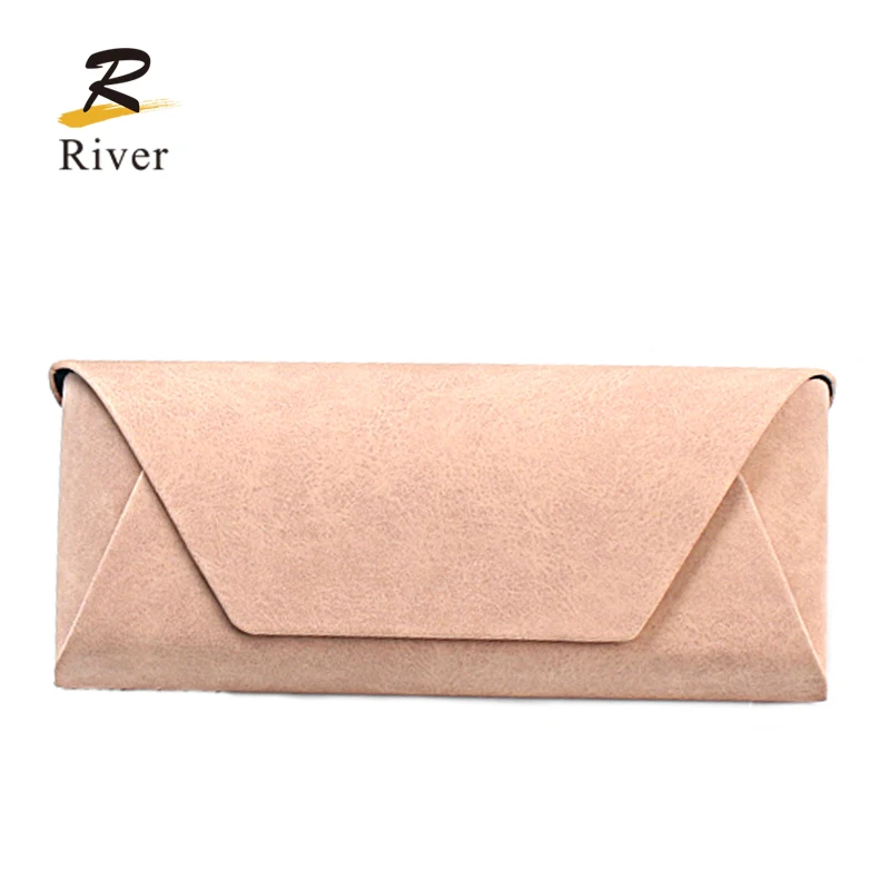 High Quality soft handmade custom leather optical eyeglasses pouch eyewear glasses box spectacle case