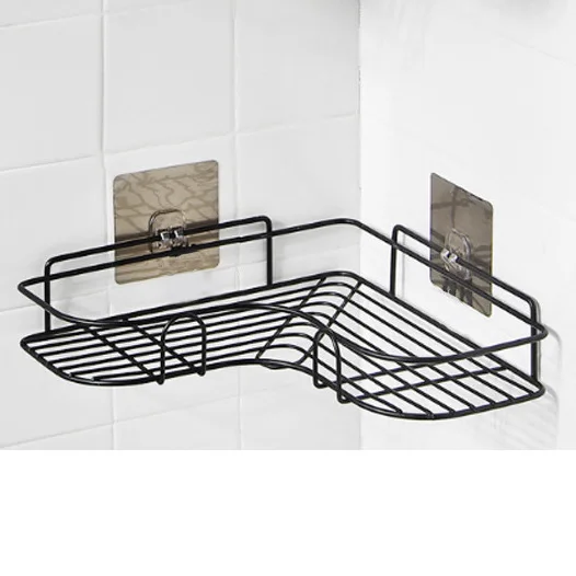 Bathroom Shelf Shower Wall Mount Storage Holder With Suction Cup No Drilling Kitchen Storage Bathroom Accessories