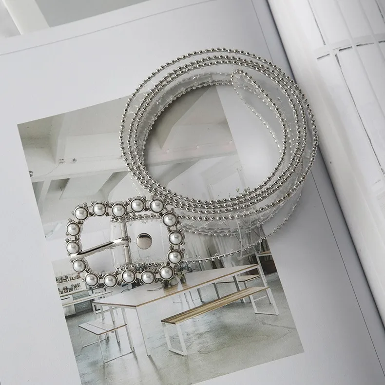 Пояс верности женский прозрачный, Пояс верности в Корейском стиле, подходит для платьев и джинсов, со стразами