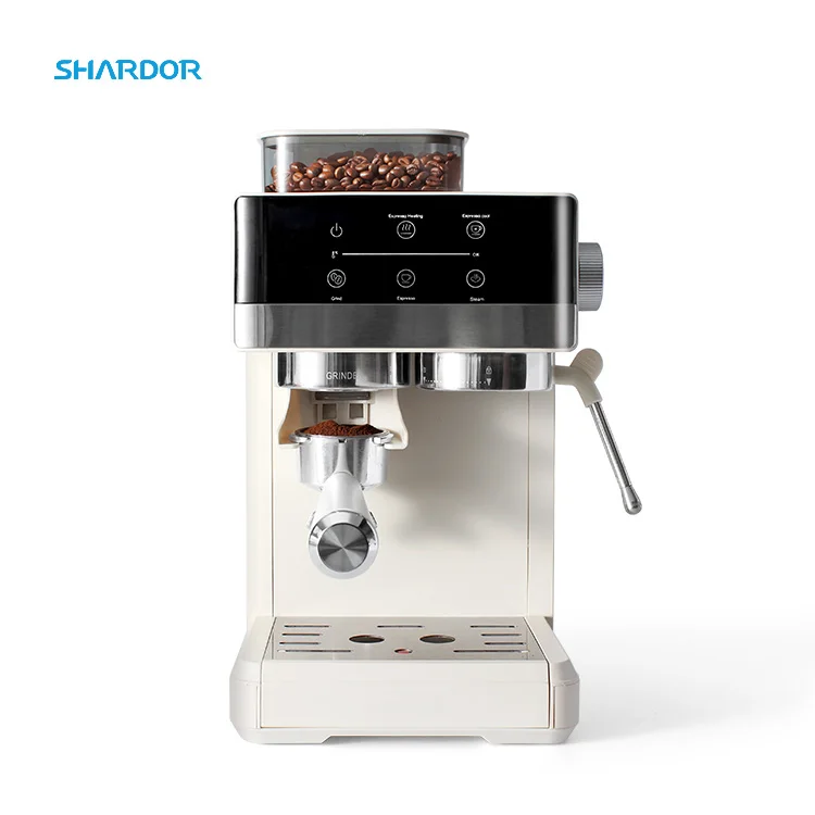 All in One Espresso Maker & Espresso Machine with Grinder for Home Coffee Maker With Milk Frother Steam Wand