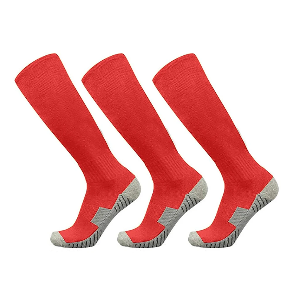 Soccer Football Socks Team Sport Athletic Knee High Breathable Compression Socks for Adult Youth Kids Boys