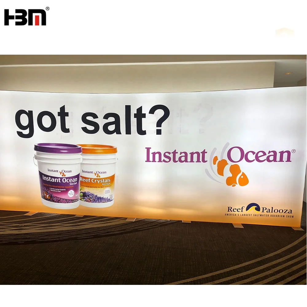 HBM manufacturer jiangmne ceiling wall fabric frameless aluminum frame led advertising backlit textile light box