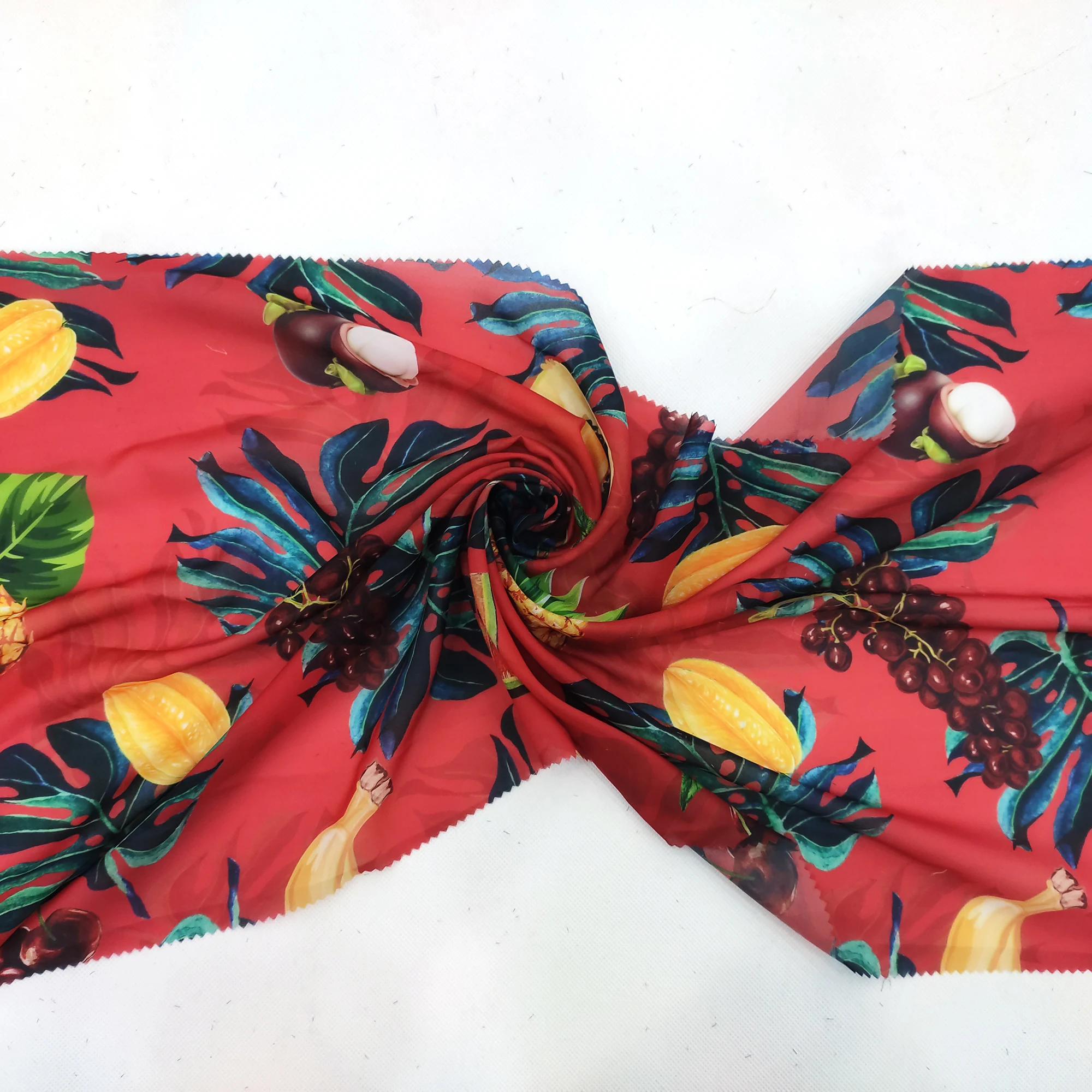 
Free sample available polyester chiffon print polyester fabric for curtain 