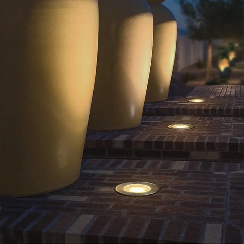 Outdoor Stainless Steel Casing Landscape Underground Light RGB 12V 24V IP68 Buried Lights led Underground Light