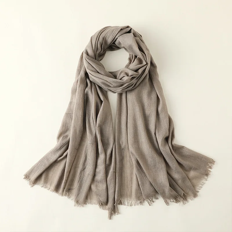 2022 cheap hijab gold stamp women scarf Plain cotton and linen shawl scarves for ladies neck long shawl wraps bandana foulard