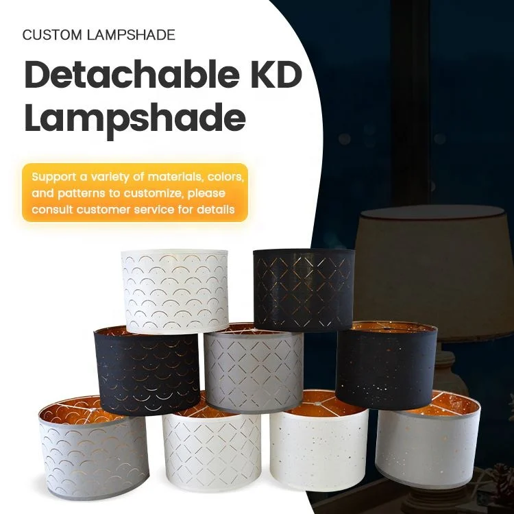 Cylindric Shape Pvc Material Lamp Shade For Floor Lamp Or Desk Lamp