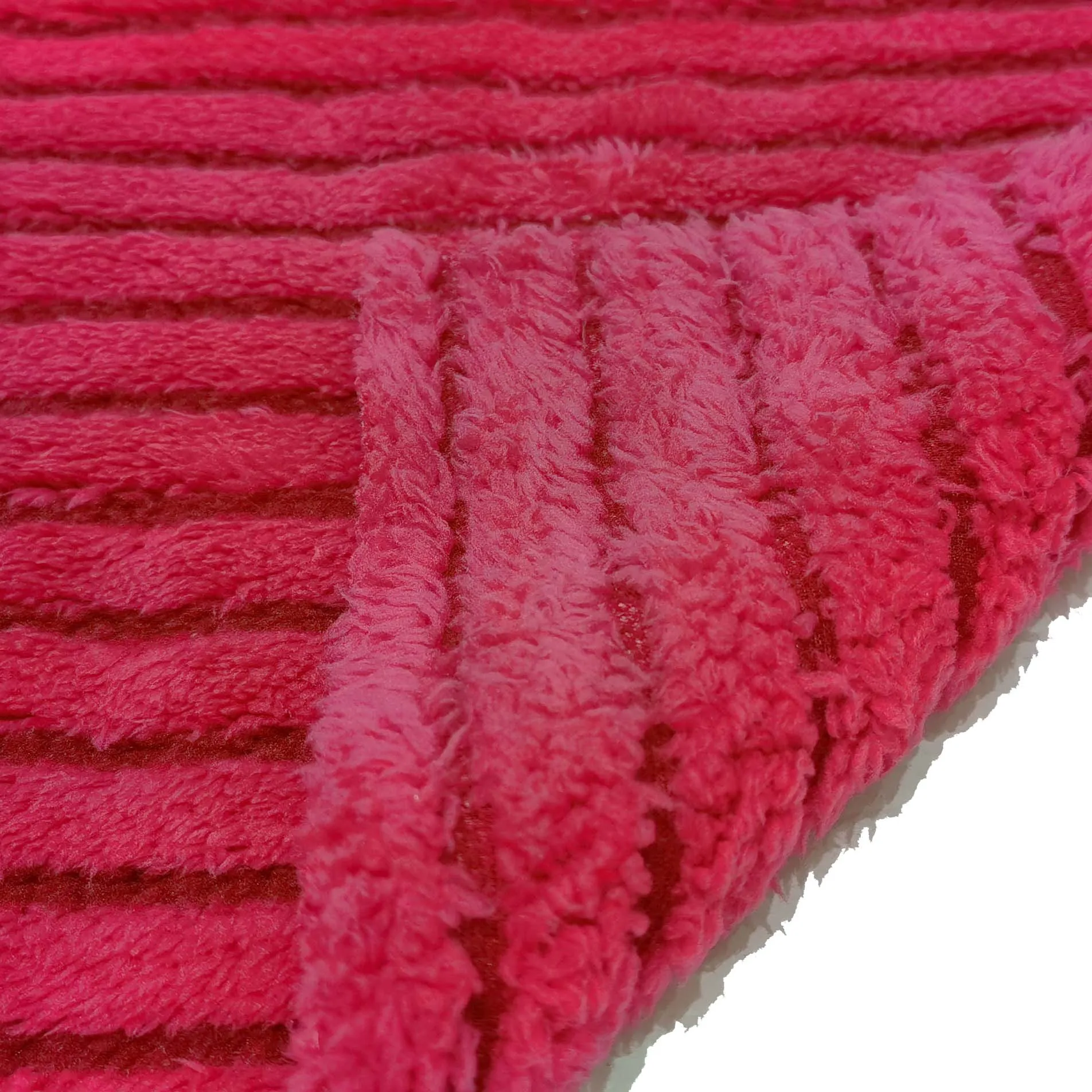 100% Recycled Polyester Coral Fleece Jacquard Dyed Microfiber  Fabric Factory Directly Sell